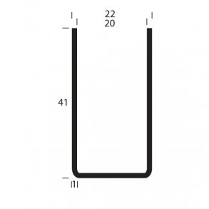 U-profil B22*H41*1