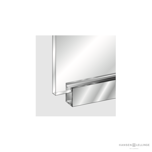 Dorma 21.430 Manet 6 m gulv- skinne med brstettning 