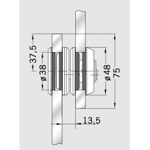 Dorma 21.446 Manet glas-glas ls med ngler 