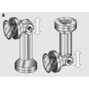 Dorma 29.145 Manet 90° vinkel glas/loft, undersnket 32/26 