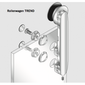 Dorma 29.424 Manet Trend vogn rullevogn excl. punktbeslag 