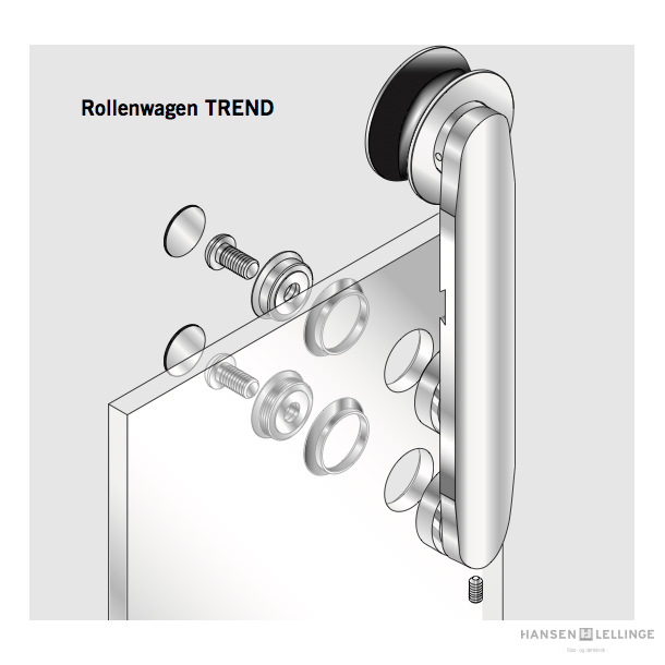 Dorma 29.424 Manet Trend vogn rullevogn excl. punktbeslag 