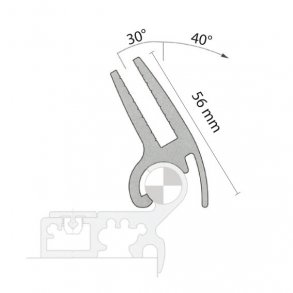 Vippeglasprofil for enkeltglas