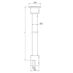 Stabilisationsstang for loft/glas