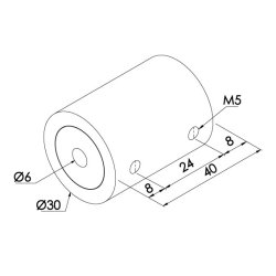 Vg-/loftbeslag for 20 mm