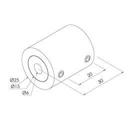 Vg-/loftbeslag for 15 mm