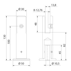 31322 glasvgsfod, 130 mm