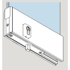 Dorma 40.711/811 TP Easy Safe, bund m/lodret riglel�s, alu natyr  max.1200 mm