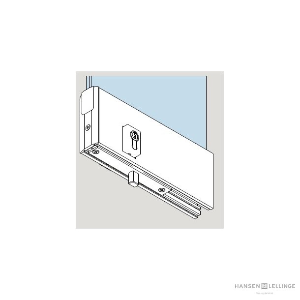 Dorma 40.711/811 TP Easy Safe, bund m/lodret riglel�s, alu natyr  max.1200 mm