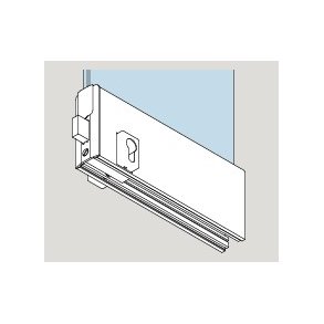 Dorma 40.775/777 V/H TA Easy Safe bundskinne alu natur, m/lodret l�s, m/BTS-indsats, m. fri bagkant