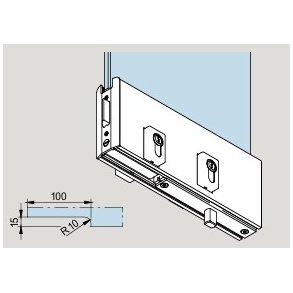 Dorma 40.779/781 TA Easy Safe venstre/h�jre l�s f/elblik m/BTS-indsats anslagsd�r u/fals