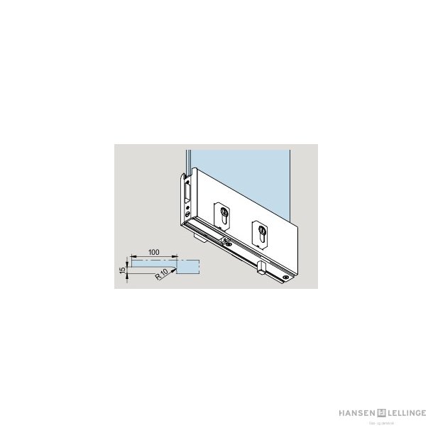 Dorma 40.779/781 TA Easy Safe venstre/h�jre l�s f/elblik m/BTS-indsats anslagsd�r u/fals