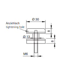 Pauli 4870 punktholder med maskinskrue