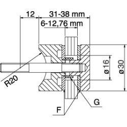PS 4871 ZN16 glasforbinder maskinskrue