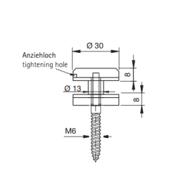 Pauli 4872 punktholder med trskrue