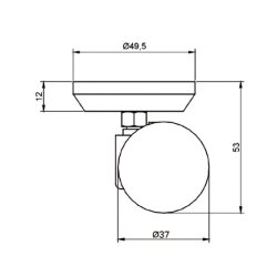 UV mbelhjul uden bremse