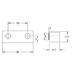 UV magnethold inkl. modstykke