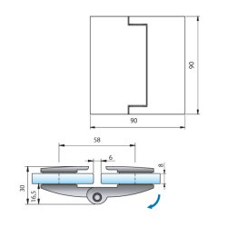 Farfalla 8122ZN* brusehngsel