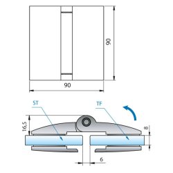 Farfalla 8124ZN* brusehngsel