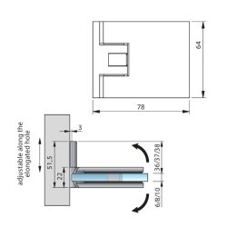 Flamea+ 8130ZN* brusehngsel