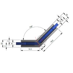 Flamea+ 8131ZN* brusehngsel