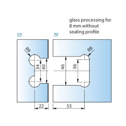 Flamea+ 8132ZN* brusehngsel