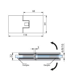 Flamea+ 8132ZN* brusehngsel