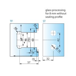 Flamea+ 8136ZN* brusehngsel