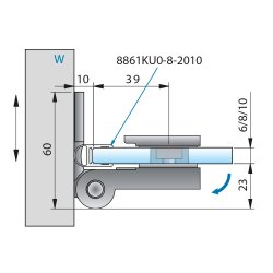 Flinter 8152 brusehngsel