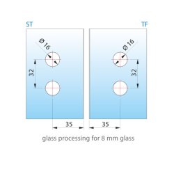 Flinter 8162 brusehngsel med  uden fjedre
