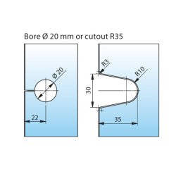 Flamea 8170ZN* fastglasbeslag
