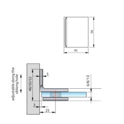 Flamea 8170ZN* fastglasbeslag