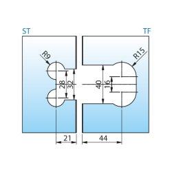 Flamea 8182ZN* brusehngsel