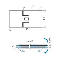 Flamea 8182ZN* brusehngsel