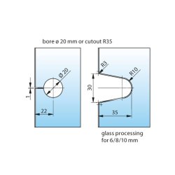 Flamea+ 8194ZN* fastglasbeslag