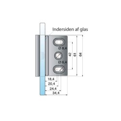 Flamea+ 8194ZN* fastglasbeslag