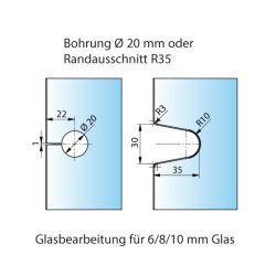 Flamea+ 8195ZN* fastglasbeslag