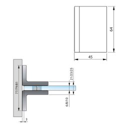 Flamea+ 8195ZN* fastglasbeslag