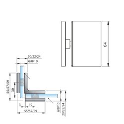 Flamea+ 8196ZN* fastglasbeslag