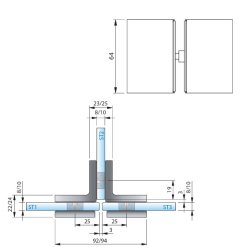 Flamea+ 8197ZN* fastglasbeslag