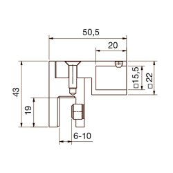 8494 Glasbeslag for stabilisationsstang