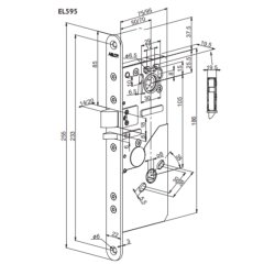 Abloy EL595 motorls dornml 50