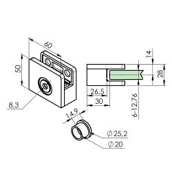Frontmonteret klembeslag