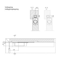 Activestop 163411 indbygningsdrlukker