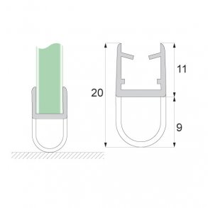 Bobleliste med 9 mm boble