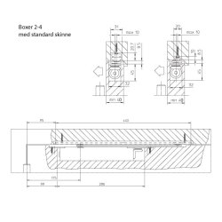 Boxer 129213 glideskinne 12 mm  