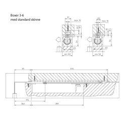 Boxer 129213 glideskinne 12 mm  