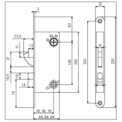 Assa Abloy Connect 711 lsekasse dorn 35