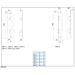 Assa Abloy Connect 1264-2 standardslutblik plant