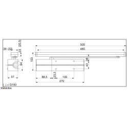 Abloy DC700 EN3-6 hvid excl. skinne